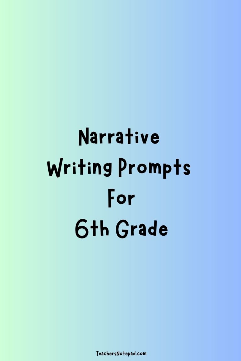 narrative essay prompt 6th grade