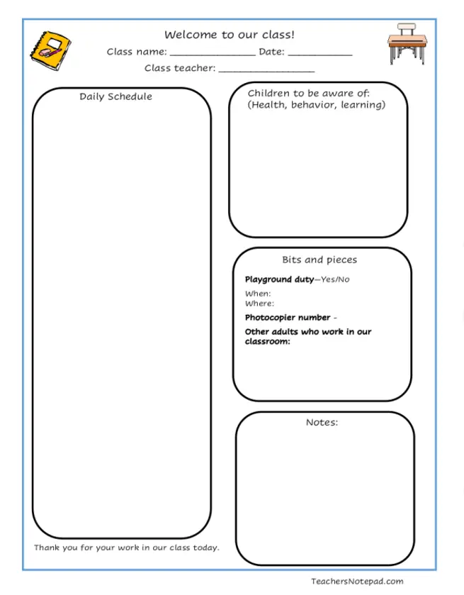 Substitute Teacher Forms also For Relievers Supply Teachers 